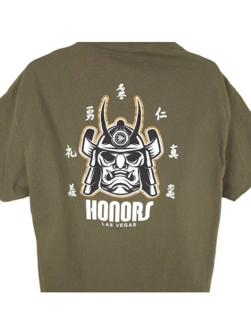 Samurai Mask T Shirt Mens Size XL Green Honors Las Vegas Streetwear Brand